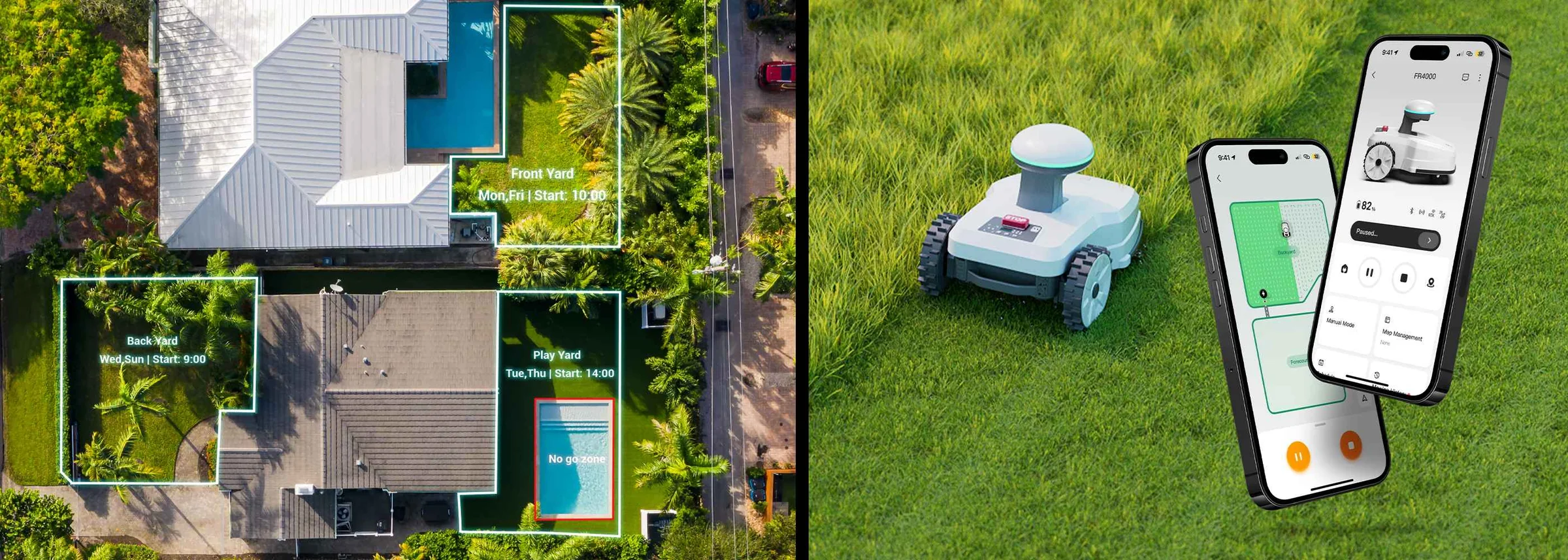 customized mowing heights and schedules robot mower