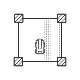 FV2000 robotic lawn mower with accurate boundary recognition for precise mowing.