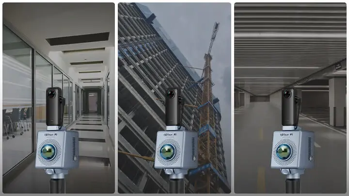 FJD Trion P1 3D LiDAR scanning indoors outdoors underground