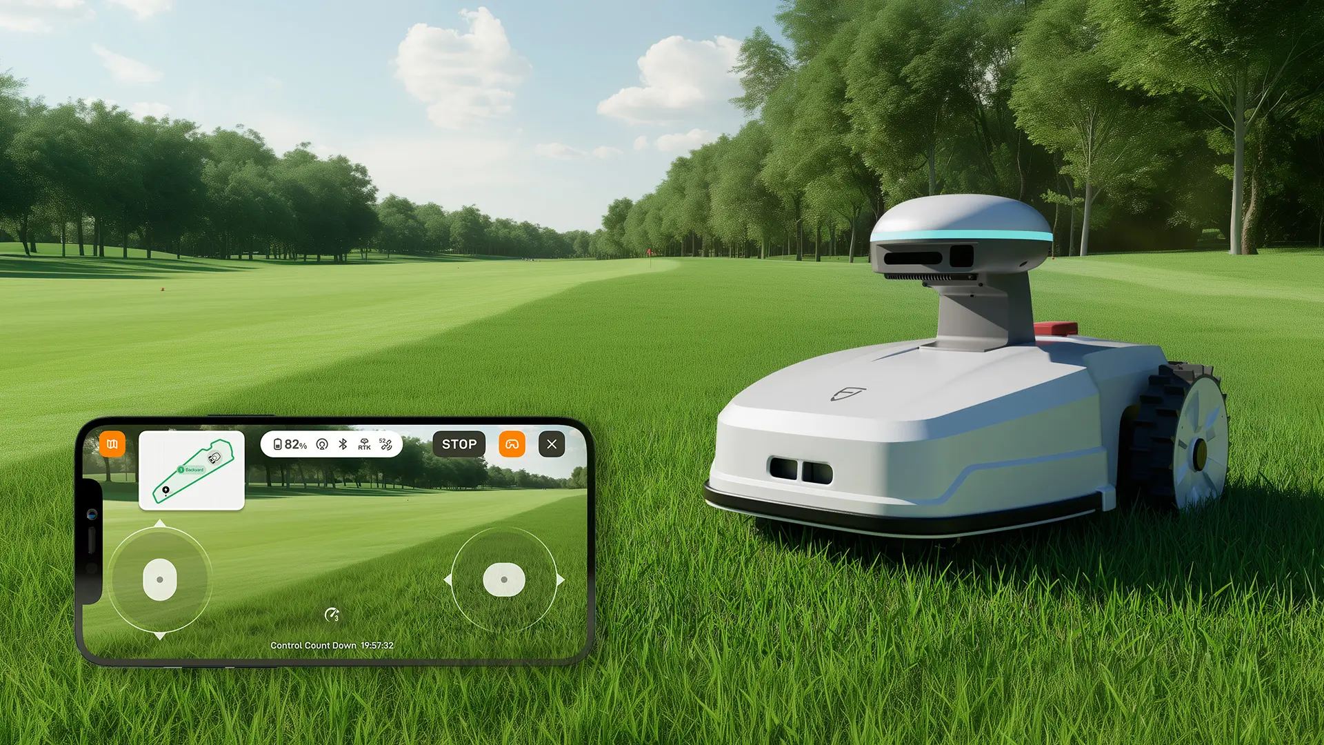 Wire-Free, Precision Mowing Robot Lawn Mower