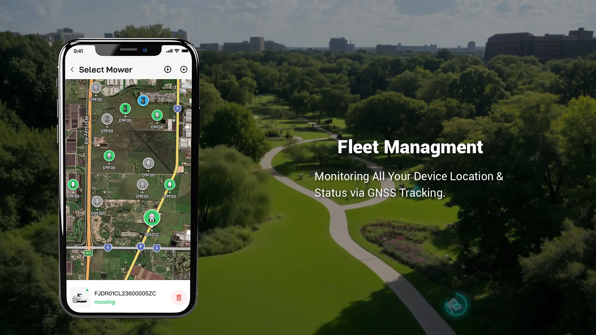 FR4000 robotic lawn mower app connection and setup