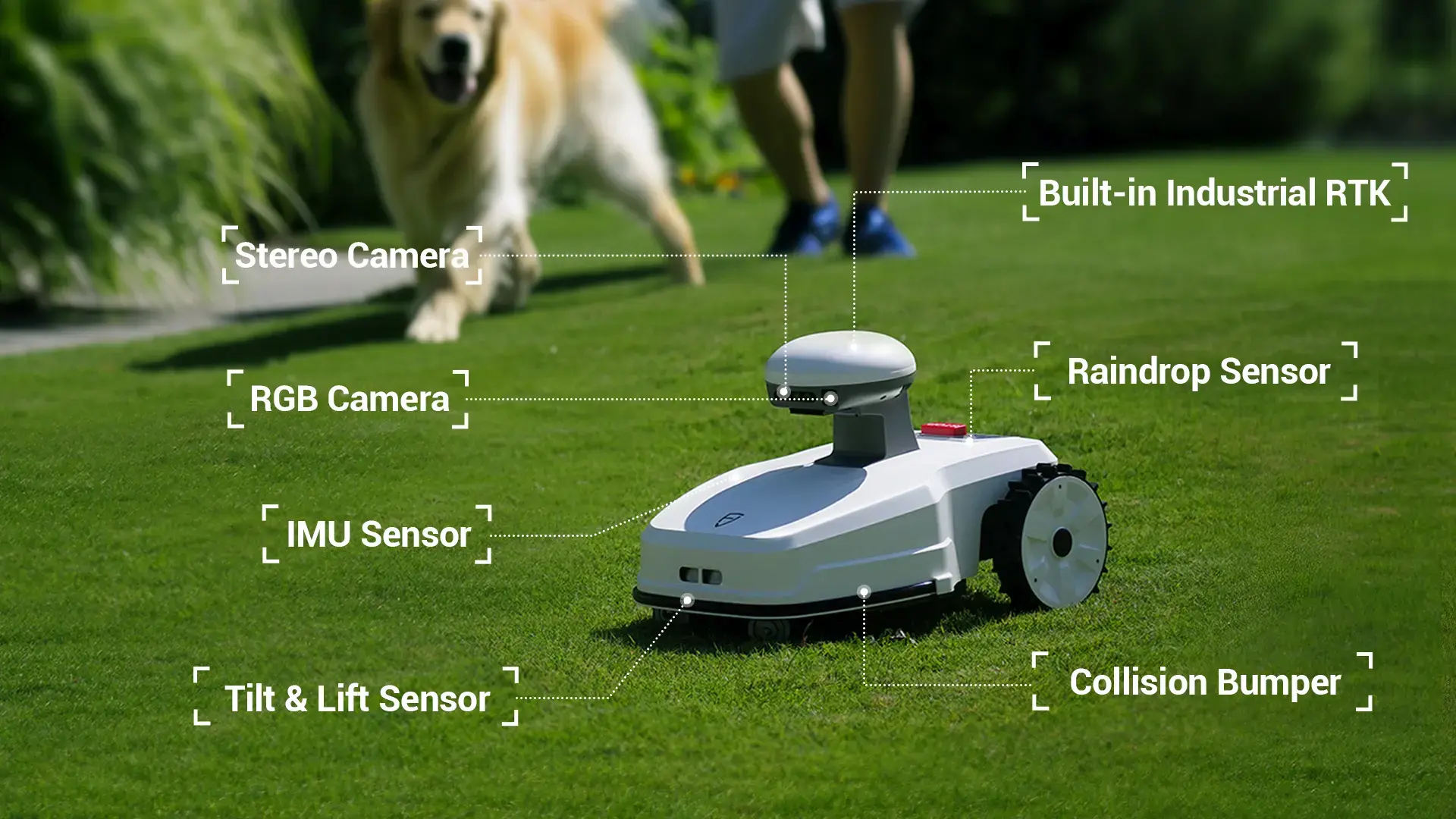 Are robotic mowers safe for pets and children